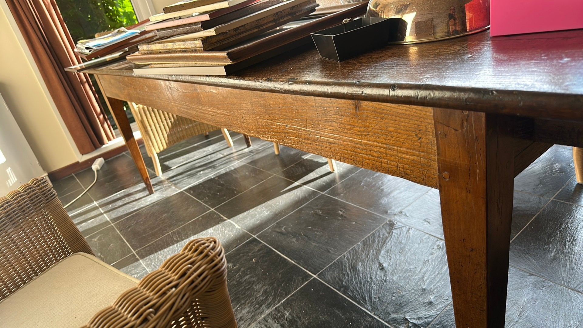 Prachtige grote antieke eettafel  250x80x75, Huis en Inrichting, Tafels | Eettafels, Ophalen, 200 cm of meer, 50 tot 100 cm, Zo goed als nieuw