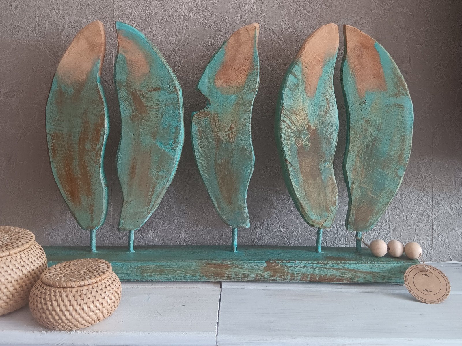 houten beeld ibiza, Huis en Inrichting, Woonaccessoires | Overige, Ophalen of Verzenden