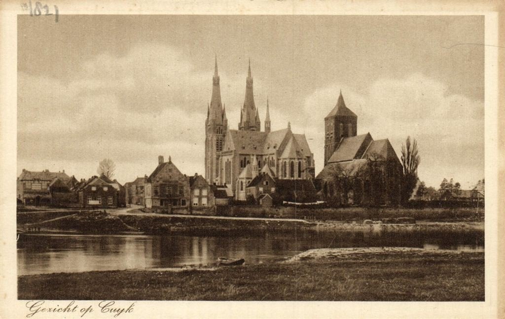Gezicht op Cuijk - van over de Maas - ongelopen, Verzenden, 1920 tot 1940, Ongelopen, Noord-Brabant