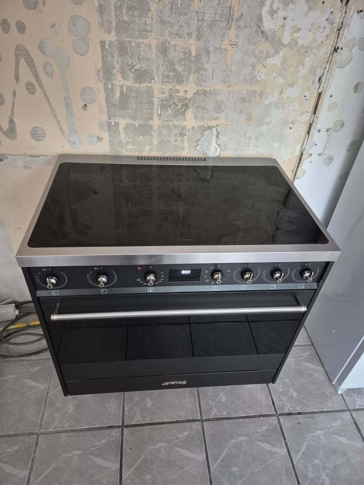 Smeg Fornuis met Inductie Kookplaat, Ophalen, Gebruikt, 60 cm of meer, 4 kookzones