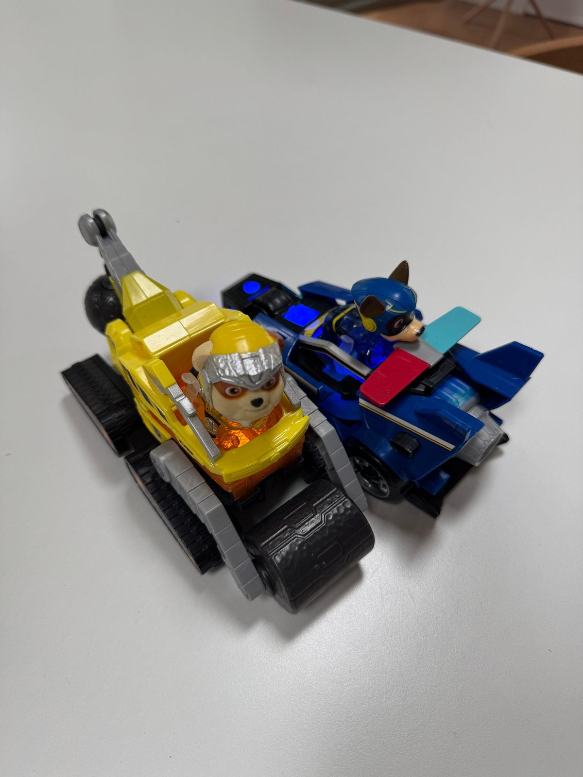 Paw Patrol Auto's met Licht en Geluid - Rubble en Jace, Ophalen of Verzenden, Gebruikt
