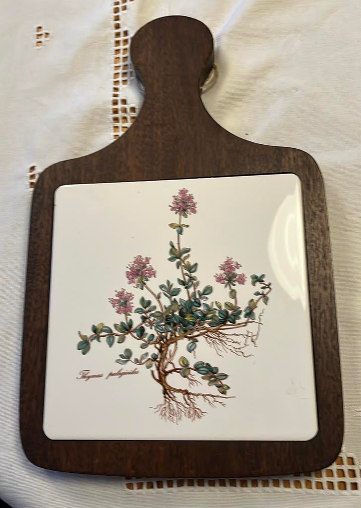 Serveerplank met tegel van Botanica, Ophalen of Verzenden