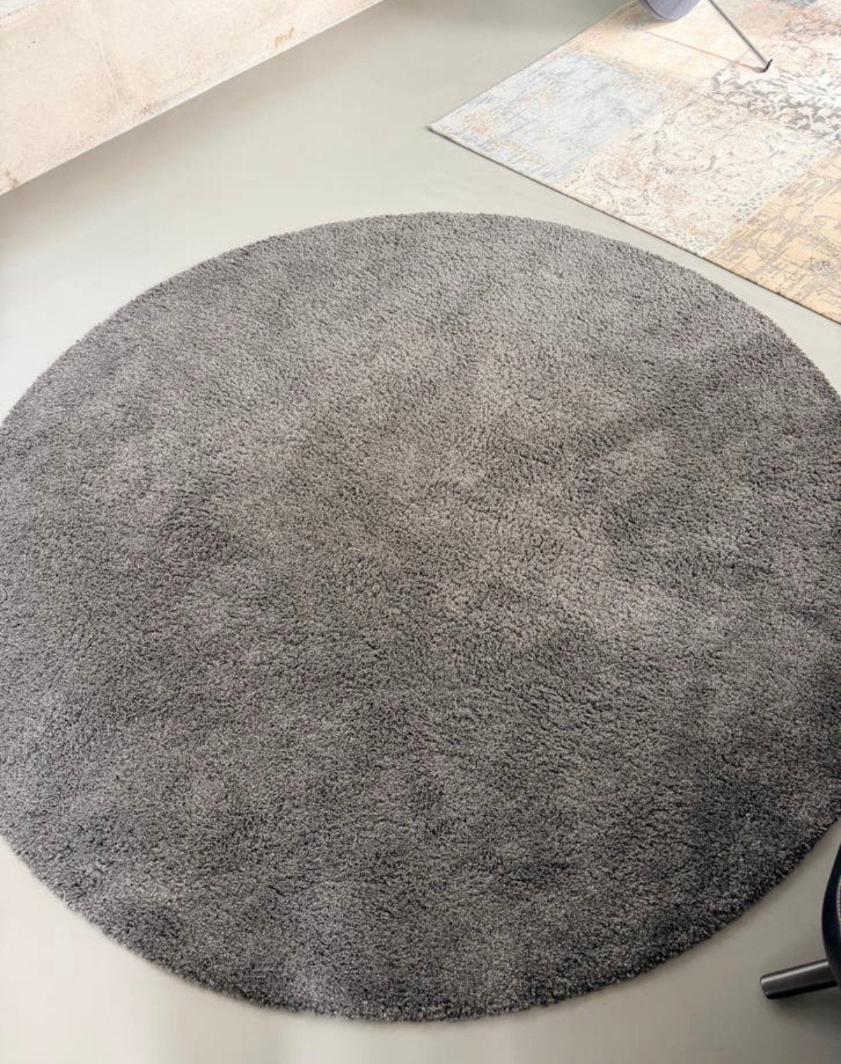 IKEA Stoense (voorheen ÅDUM) Rond Vloerkleed Grijs 195 cm, Huis en Inrichting, Stoffering | Tapijten en Kleden, Ophalen, 150 tot 200 cm