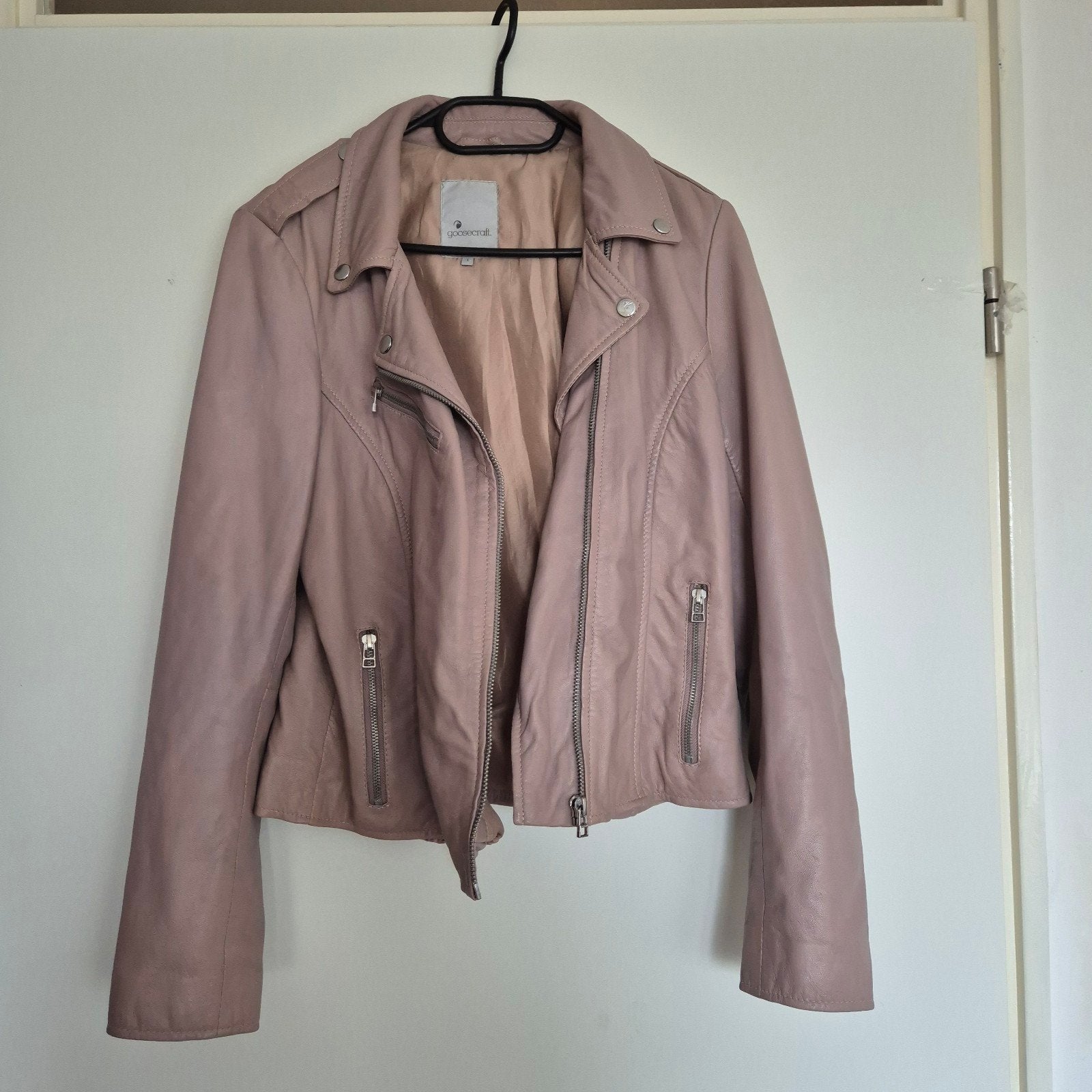 Leren Jack, Kleding | Dames, Goosecraft, Ophalen of Verzenden, Zo goed als nieuw, Roze