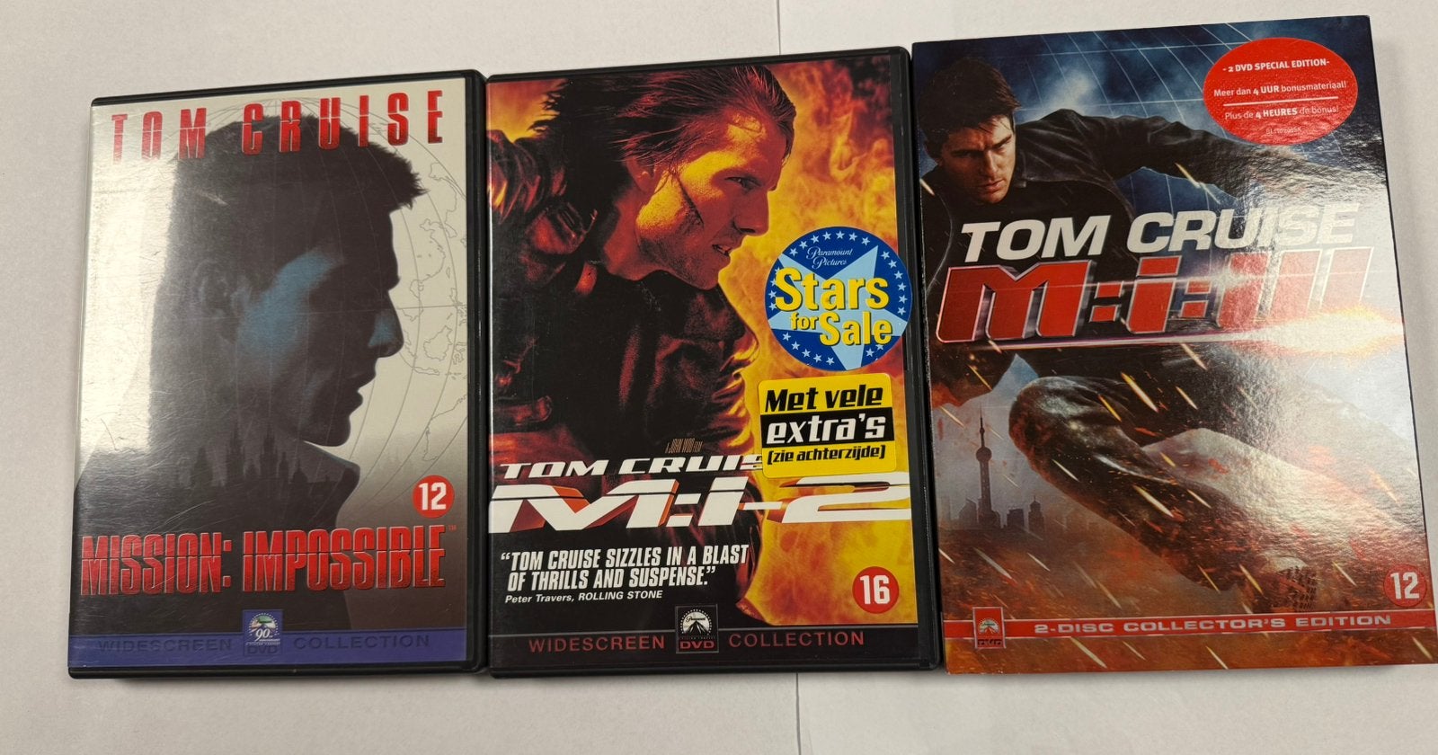 Mission Impossible I-II-III met oa Tom Cruise NL-DVD, Vanaf 12 jaar, Ophalen of Verzenden, Zo goed als nieuw, Actie