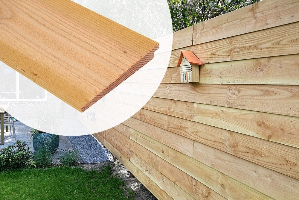 Zweeds Rabat Douglas 1.1/2.2x19.5cm (gadero), Ophalen, Minder dan 25 mm, Zo goed als nieuw, Plank