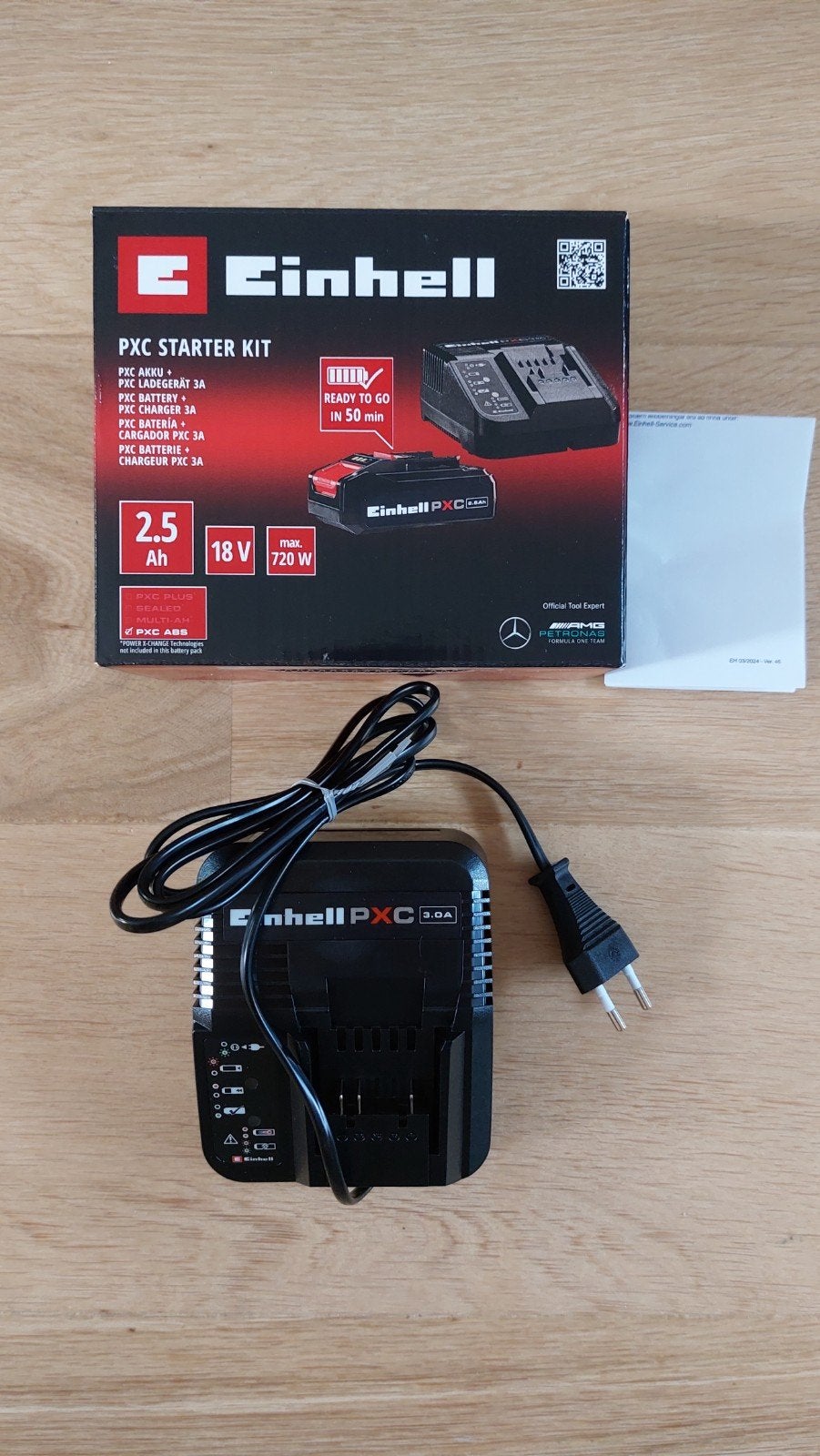 Einhell PXC Starter Kit 2.5 Oplader, Ophalen of Verzenden, Nieuw, 600 watt of meer, Overige typen
