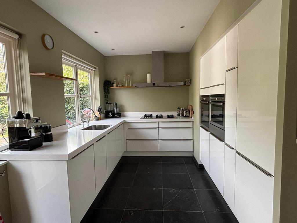 Silestone composiet aanrechtblad L-vorm, 2 delen, Huis en Inrichting, Keuken | Keukenelementen, Ophalen, Gebruikt, Wit, 200 cm of meer