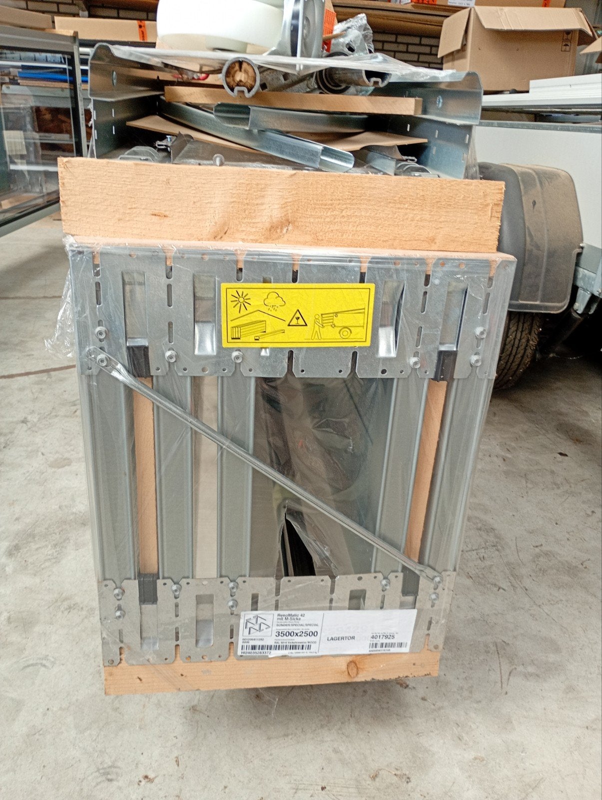 Hörmann sectional deur 3500 breed en 2500 hoog., Ophalen, Nieuw, Metaal, 120 cm of meer