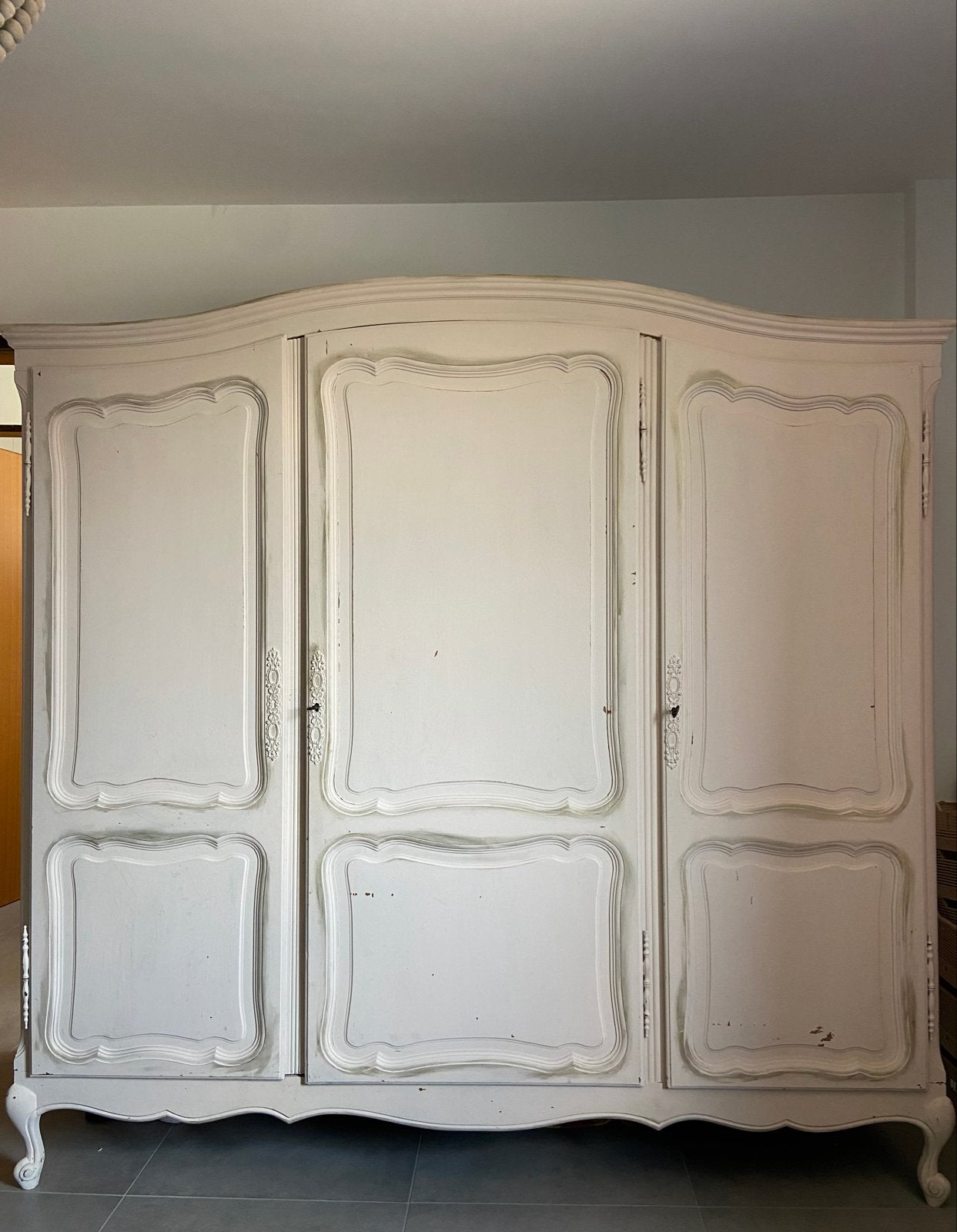 Brocante Kledingkast - 192x195x61 cm, Antiek en Kunst, Antiek | Meubels | Kasten, Ophalen