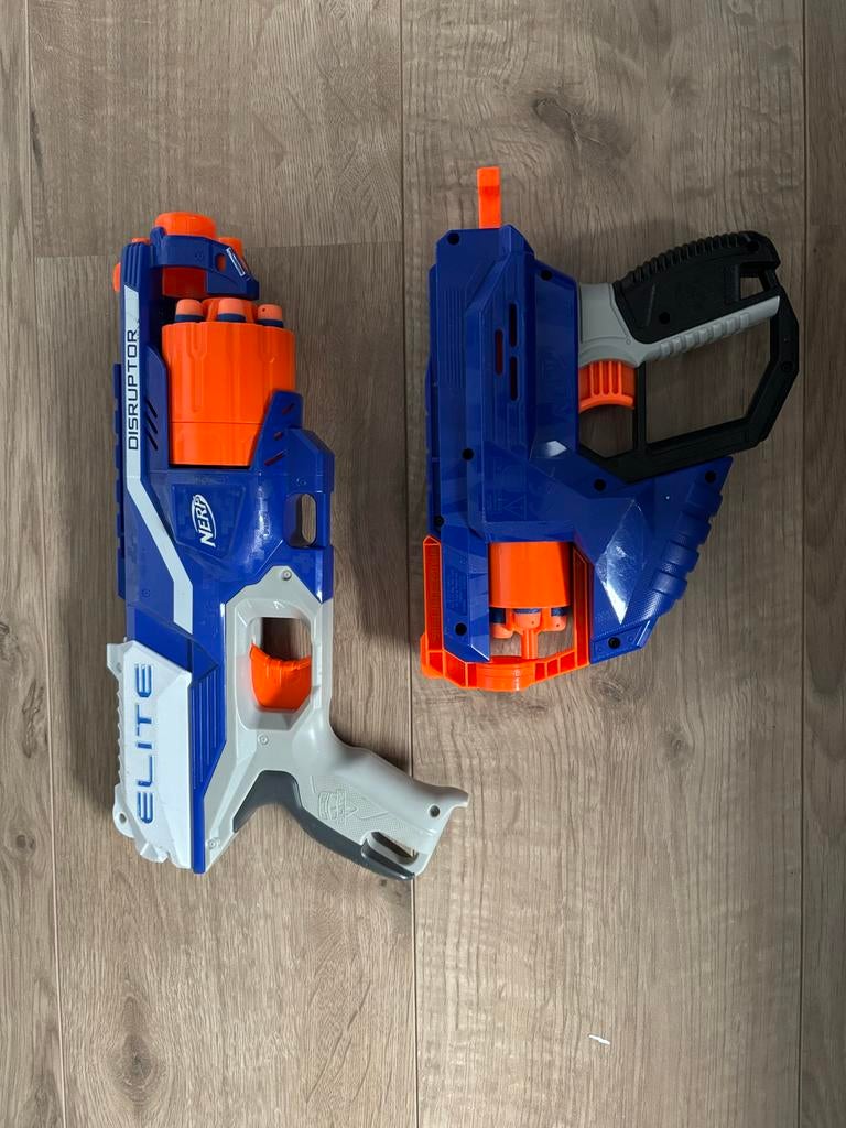 2 Blauwe vet coole nerf-guns, Ophalen, Zo goed als nieuw