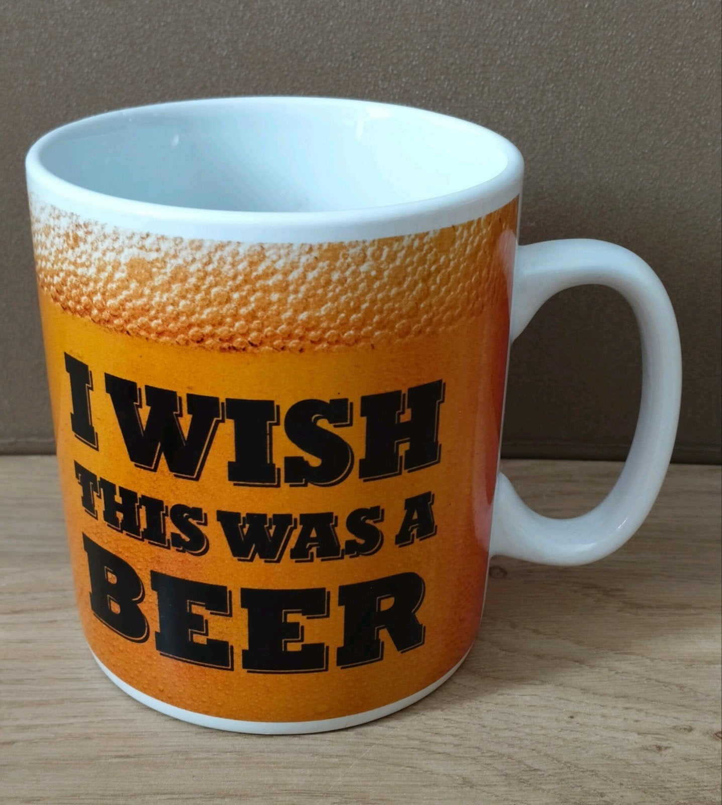'I Wish This Was A Beer' super grote beker- Bier mok, Verzenden, Nieuw, Overige stijlen, Kop(pen) en/of Schotel(s)