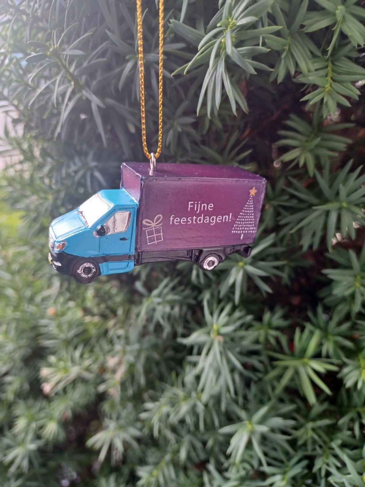 Kersthanger Albert Heijn AH vrachtwagen Fijne feestdagen!, Ophalen of Verzenden, Gebruikt