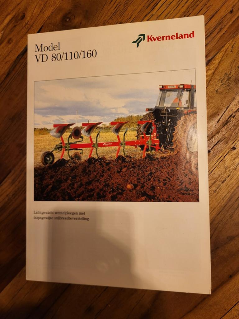 tractor folder Kverneland VD 80/110/160 wentelploegen, Ophalen of Verzenden, Zo goed als nieuw