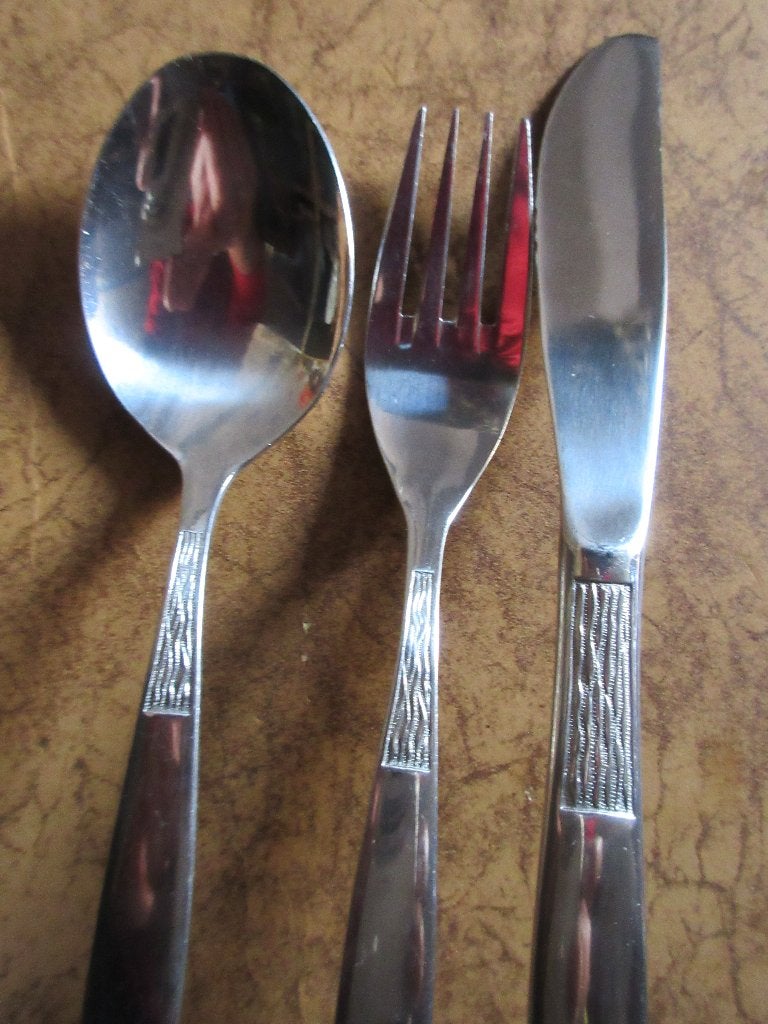 Vintage bestek set bestekcassette, Huis en Inrichting, Ophalen of Verzenden, Gebruikt, Rvs of Chroom