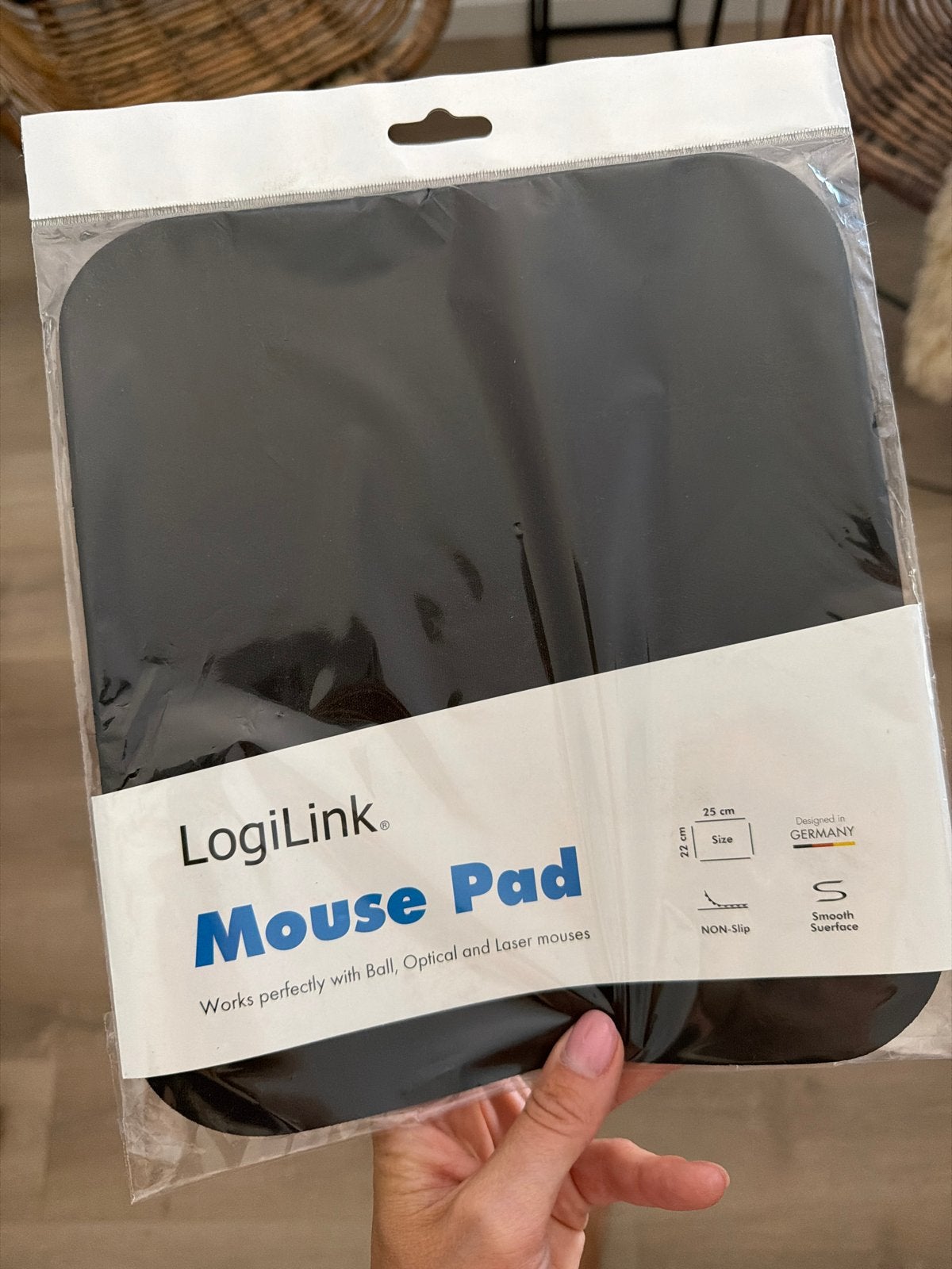 LogiLink Muis Mat - Zwart, 25x22 cm, Nieuw, Ophalen, Nieuw, Overige typen