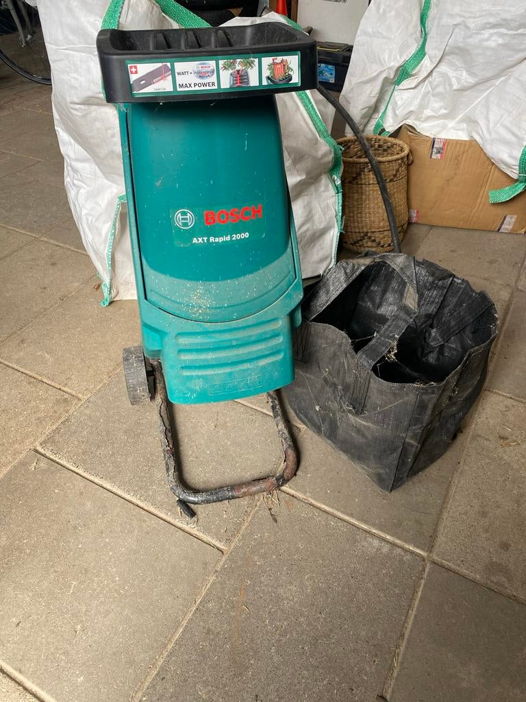 Bosch Rapid 2000 hakselaar, Ophalen of Verzenden, Gebruikt, Elektrisch, Met opvangzak