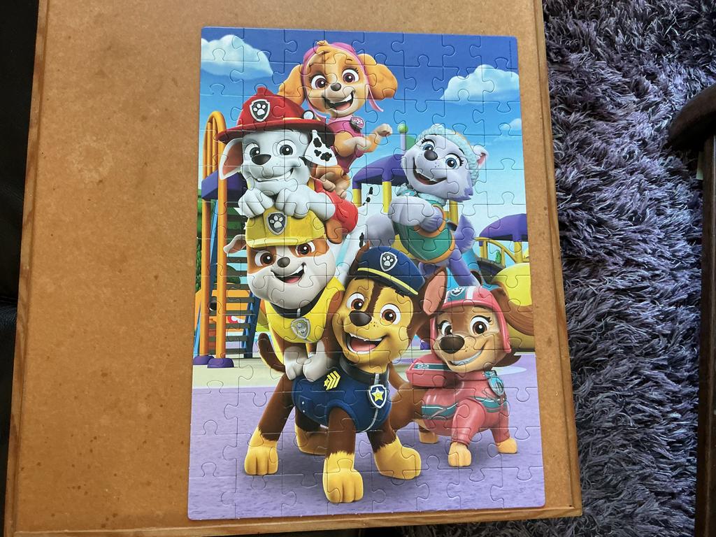 Paw Patrol Supercolor Legpuzzel 104 stukjes, Ophalen of Verzenden, Meer dan 50 stukjes, Gebruikt, 6 jaar of ouder