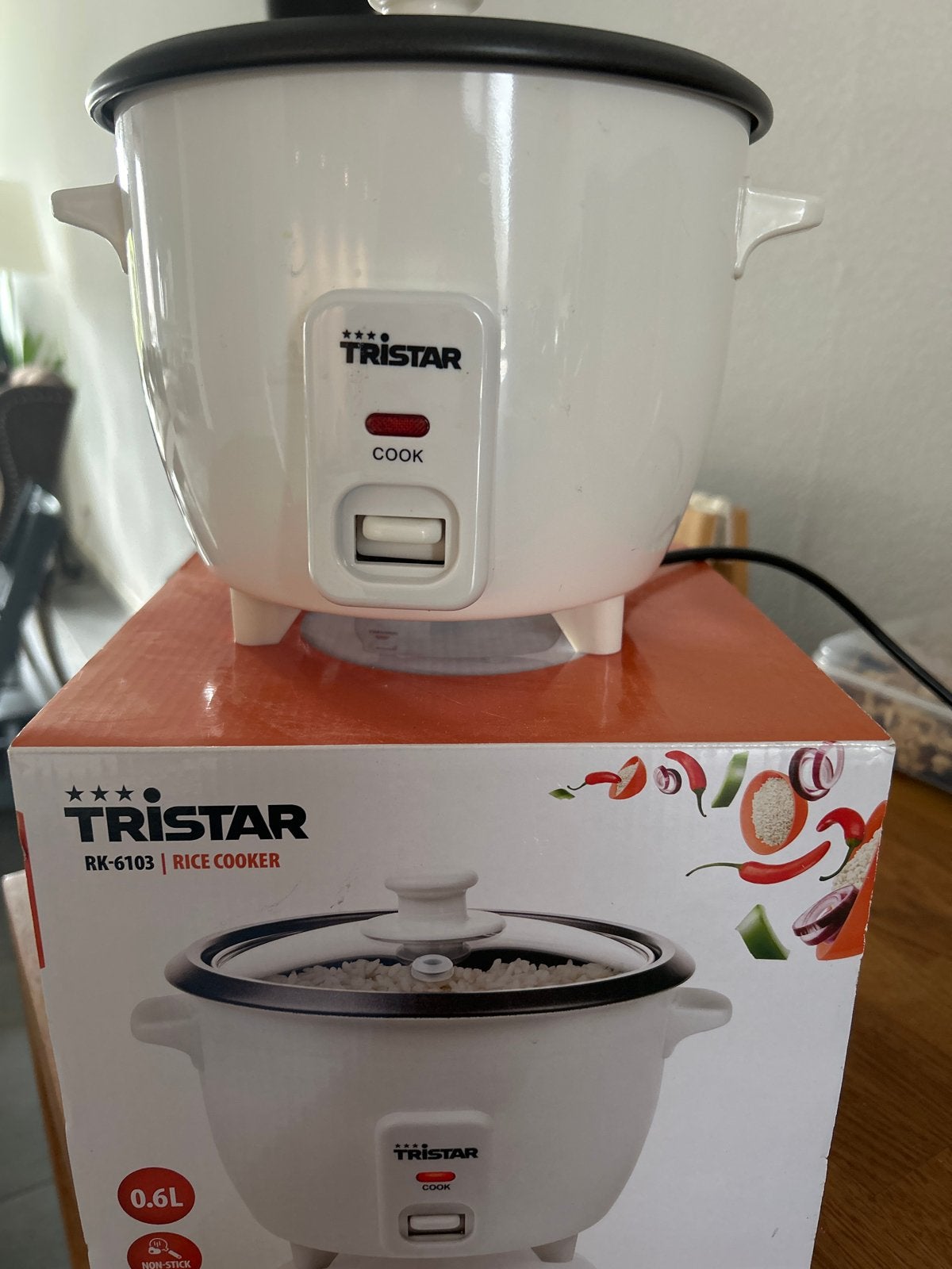 Tristar Rijstkoker RK-6103 - 0.6L - Zo goed als nieuw, Witgoed en Apparatuur, Ophalen of Verzenden, Zo goed als nieuw