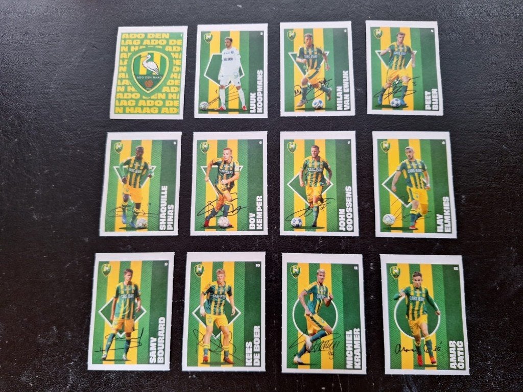 Complete set stickers ADO Den Haag 2020-21, Ophalen of Verzenden, Zo goed als nieuw, Overige binnenlandse clubs, Poster, Plaatje of Sticker