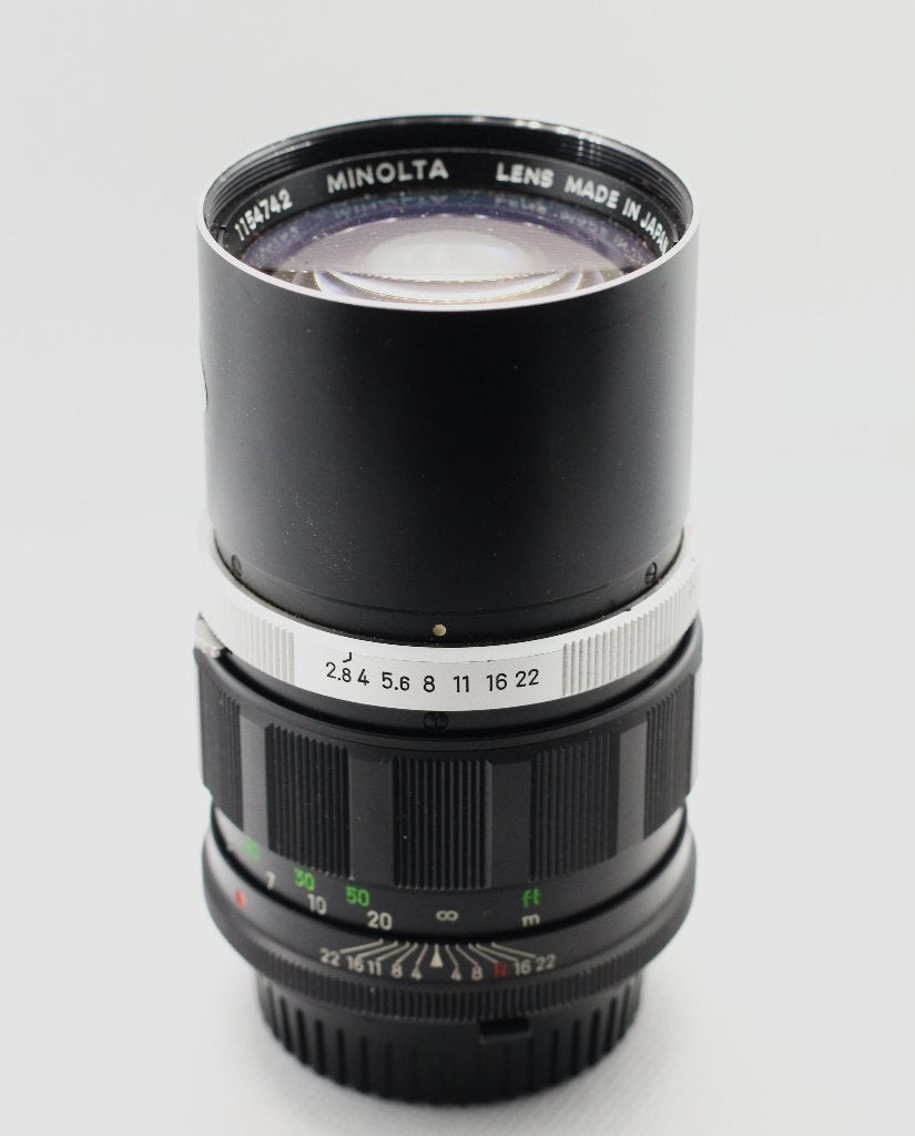 Minolta MC Tele Rokkor-PF 135mm, Gebruikt, Lensdoppen, Telelens, Ophalen of Verzenden