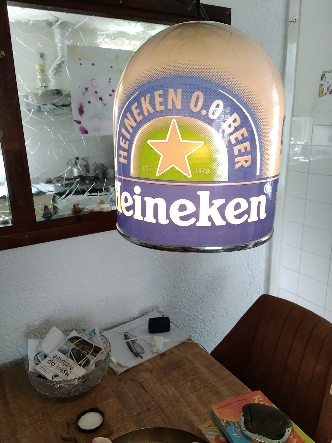 Hang lamp Heineken 0.0 beer € 15, Ophalen of Verzenden, Zo goed als nieuw, Heineken