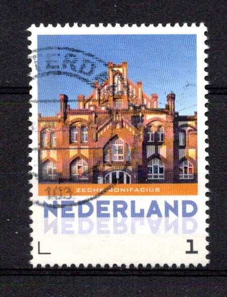 gestempelde zegel. Persoonlijke: uit velletje van 3, Ophalen of Verzenden, Na 1940, Gestempeld