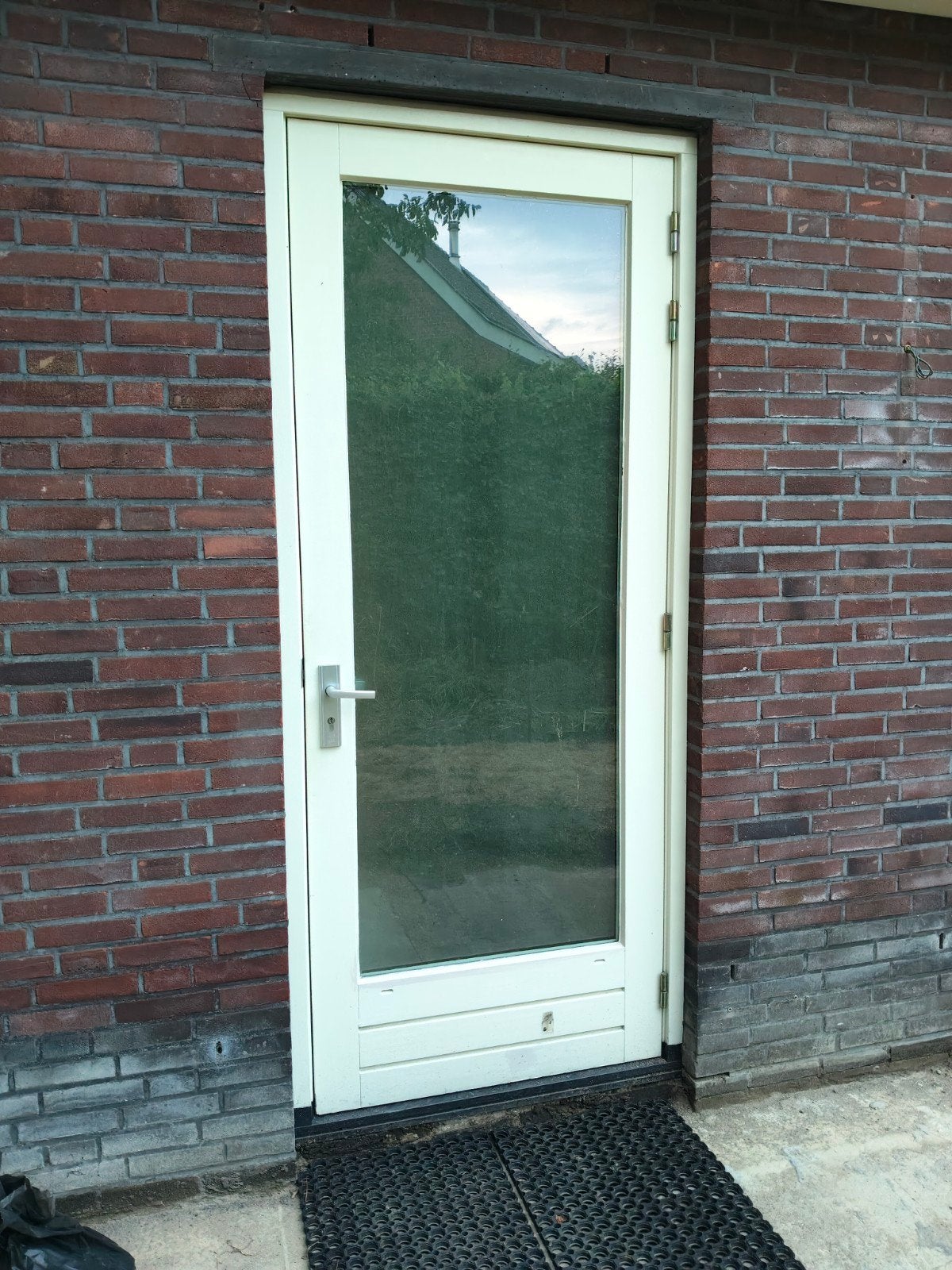 2x Buitendeur met kozijn, HR++ glas, hardhout, Ophalen, Gebruikt, 80 tot 100 cm, 215 cm of meer
