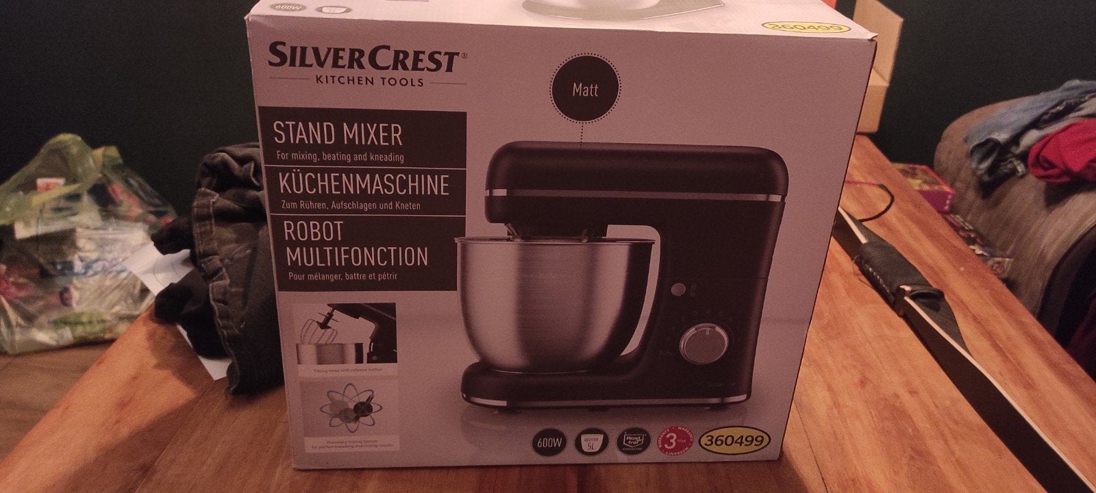 SilverCrest Keukenmachine - Standmixer 600W, 4 liter of meer, Nieuw, 3 snelheden of meer, Ophalen of Verzenden