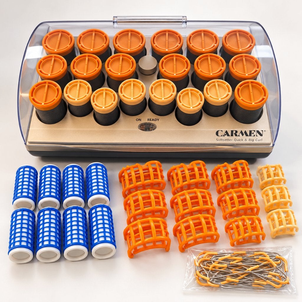 Carmen Softsetter Quick & Big Curl Elektrische warmterollers, Ophalen of Verzenden, Zo goed als nieuw, Krultang of Stijltang