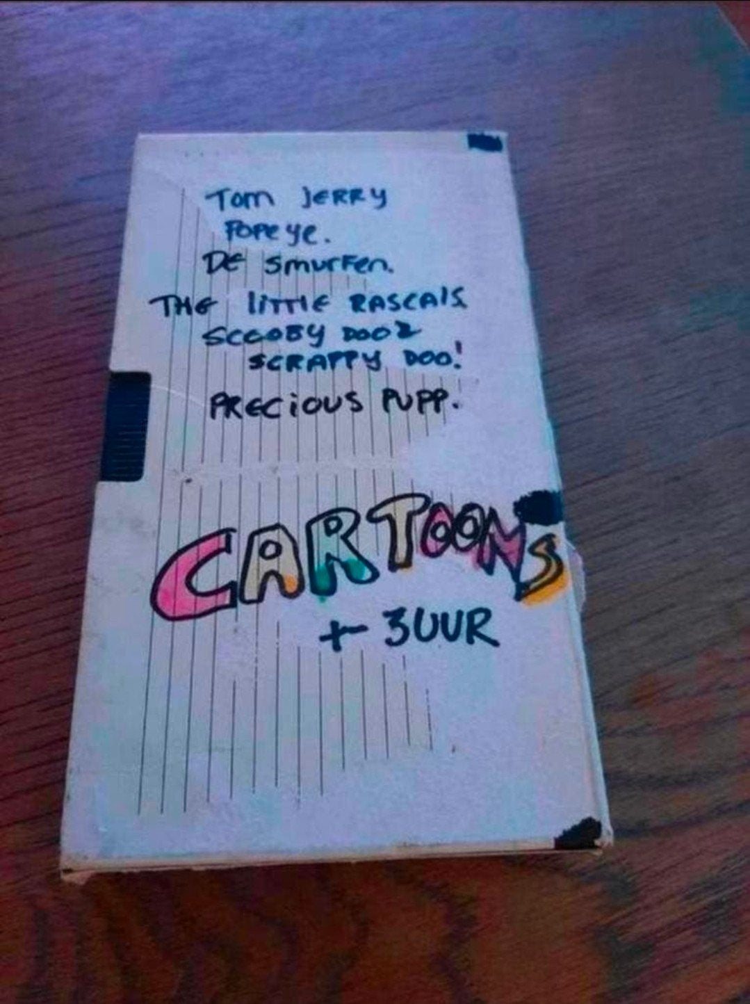 3 uur Cartoons videoband. Opgenomen van tv. O.a. Tom jerry, Gebruikt, Alle leeftijden, Ophalen of Verzenden, Kinderprogramma of -film