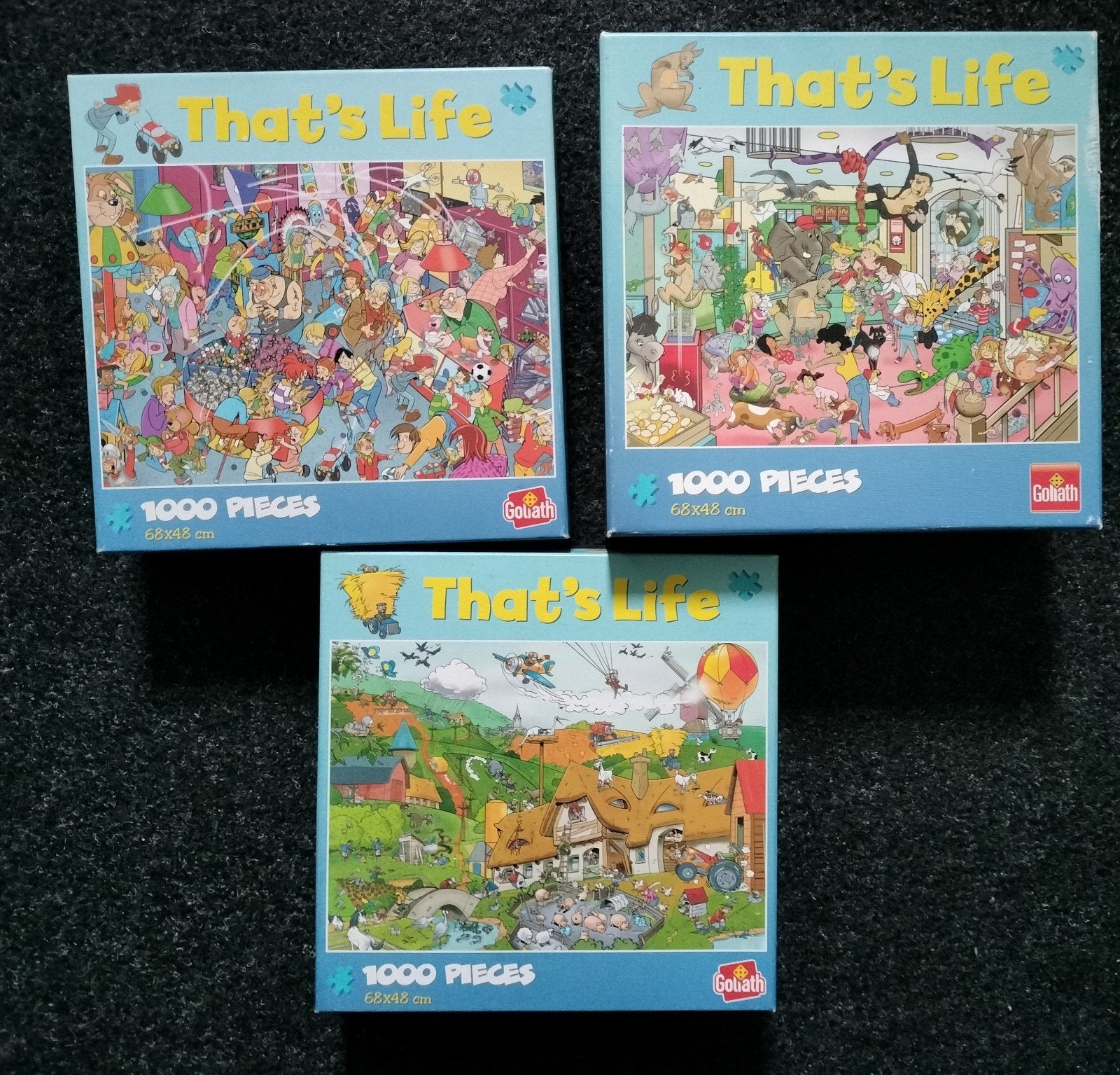 3 thats life puzzels, Hobby en Vrije tijd, Denksport en Puzzels, Ophalen of Verzenden, 500 t/m 1500 stukjes, Zo goed als nieuw