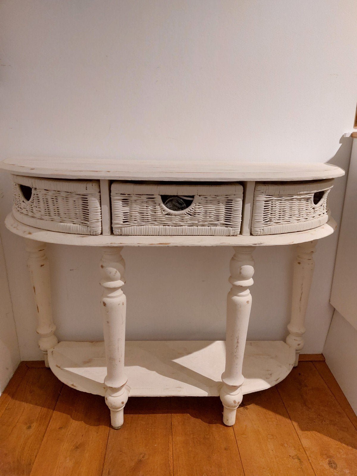 Sidetabel, haltafel, landelijke, brocante stijl, Huis en Inrichting, Ophalen, 25 tot 50 cm, Rechthoekig, 50 tot 100 cm