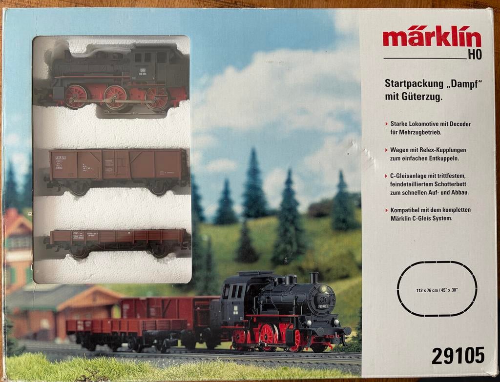 Märklin H0 29105 Stoom Goederentrein Startset, Wisselstroom, Treinset, Ophalen of Verzenden, Zo goed als nieuw
