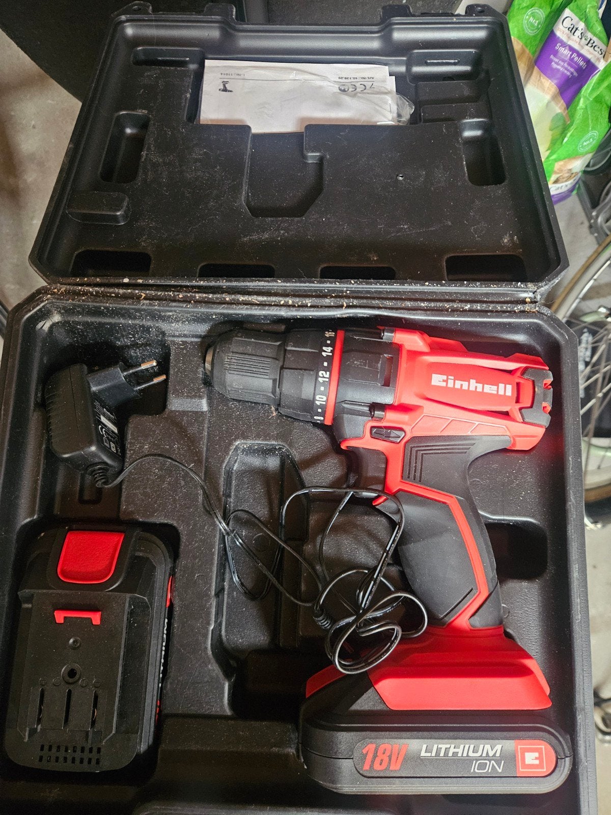 Einhell Accuboormachine 18V met Lithium Ion accu, Ophalen, Gebruikt, Variabele snelheid, Boor- en Schroefmachine