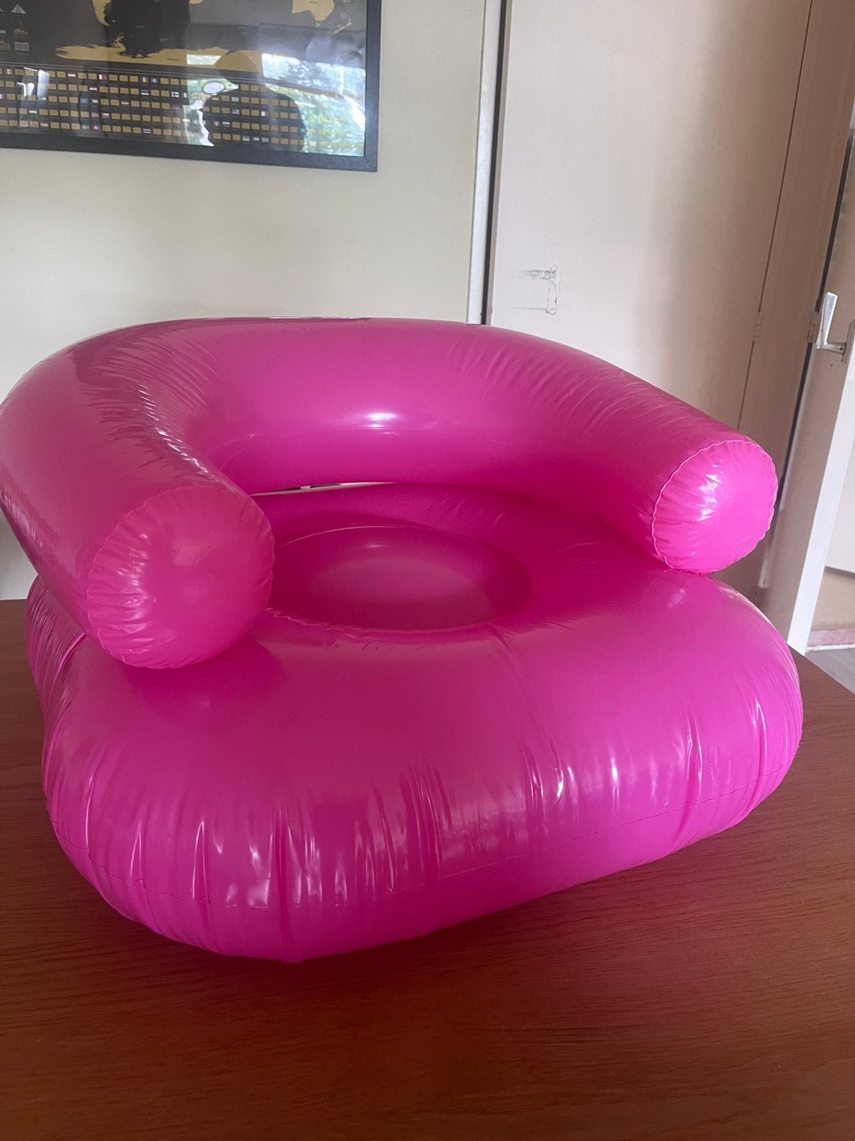 Roze opblaasstoeltje kind zgan, Ophalen of Verzenden, Zo goed als nieuw, Overige kleuren, Eén