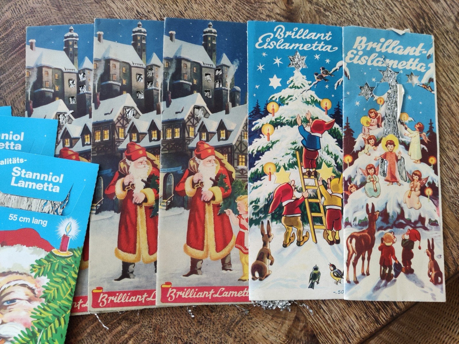 10 pakjes oude lametta, Ophalen of Verzenden