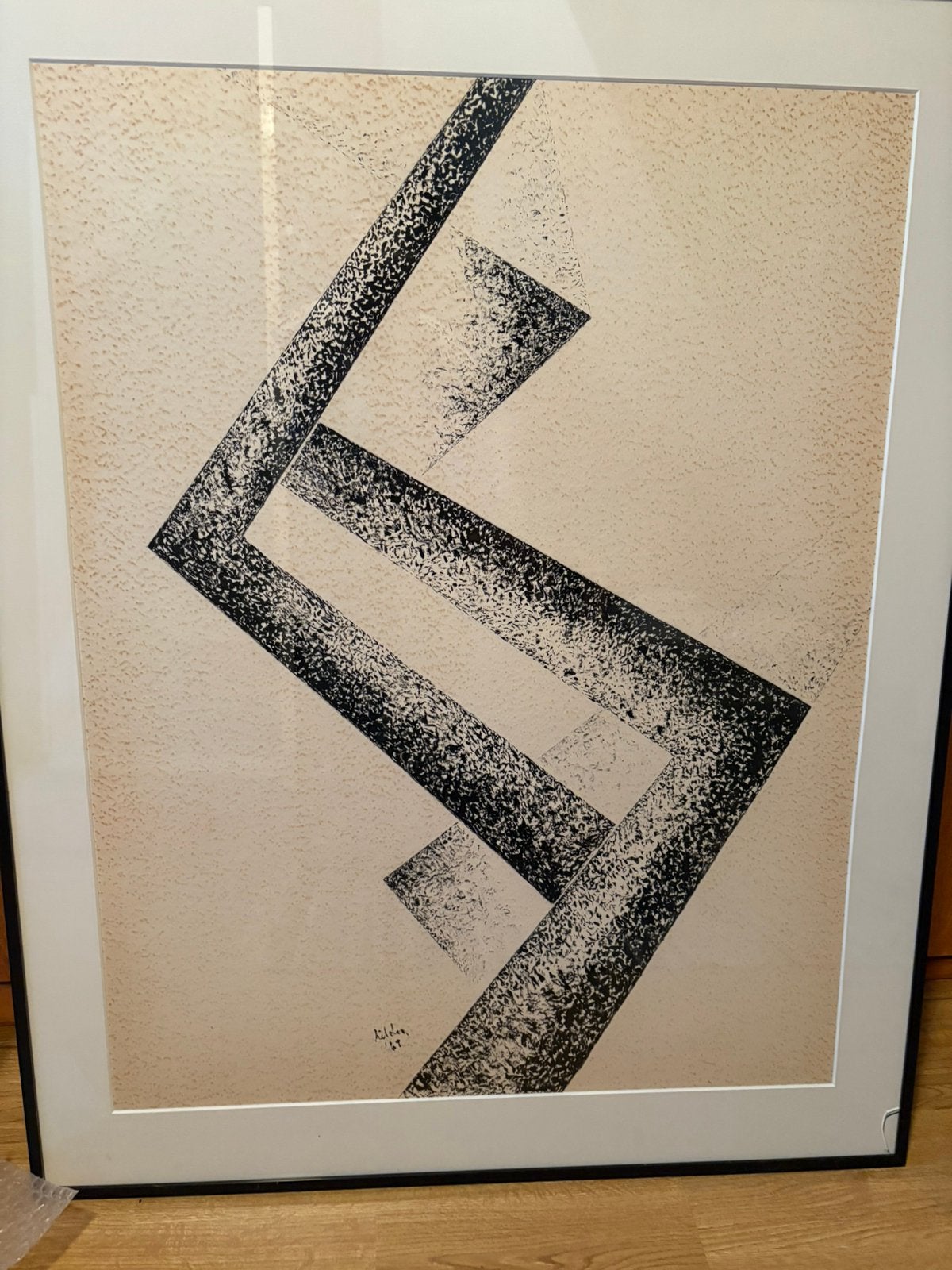 Toon Kelder grafiek abstracte compositie, Antiek en Kunst, Ophalen