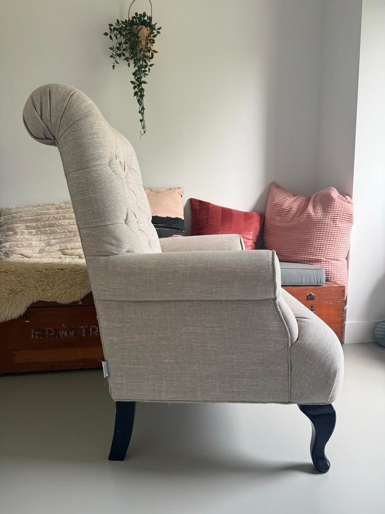 La Première Maison fauteuil - Ideaal voor lange mensen, Huis en Inrichting, Fauteuils, Landelijk | past in ieder interieur, 75 tot 100 cm
