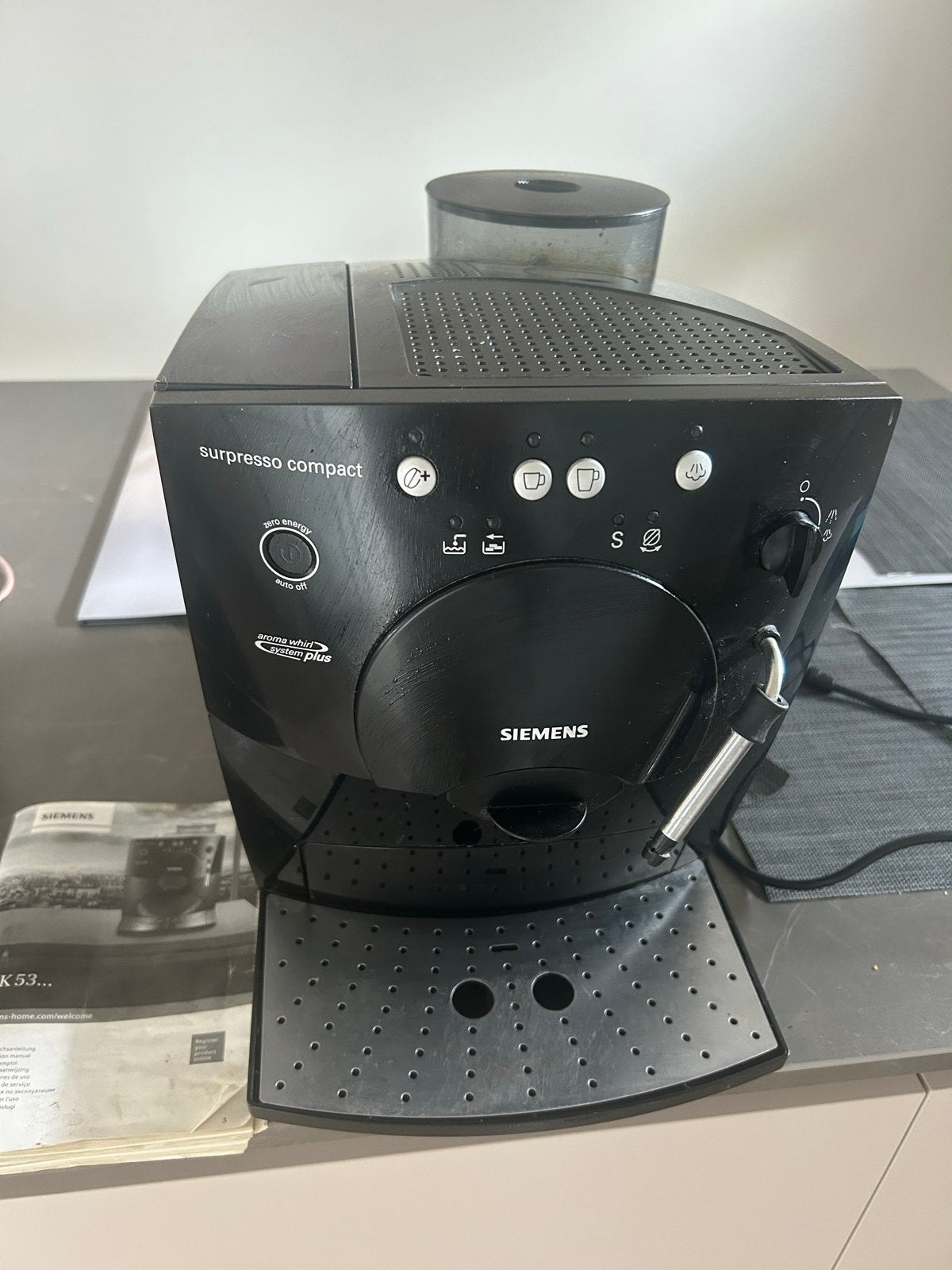 Siemens Surpresso Compact TK53... Espressoapparaat, Gebruikt, Espresso apparaat, Koffiebonen, 2 tot 4 kopjes