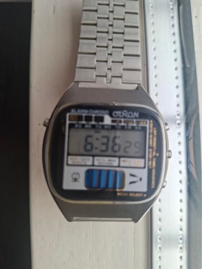Otron Vintage Digitaal Horloge - Jaren '80 Stijl, Overige merken, Staal, Gebruikt, Staal