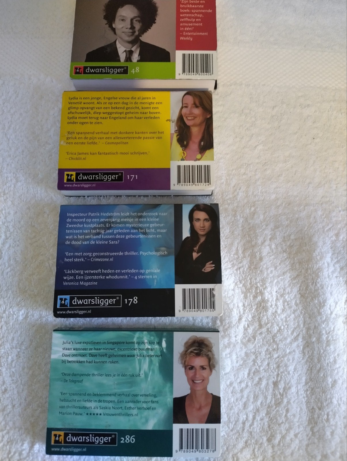 12 dwarsliggers per stuk 3 euro of 12 voor 30 euro, Ophalen of Verzenden, Gelezen, Diverse auteurs