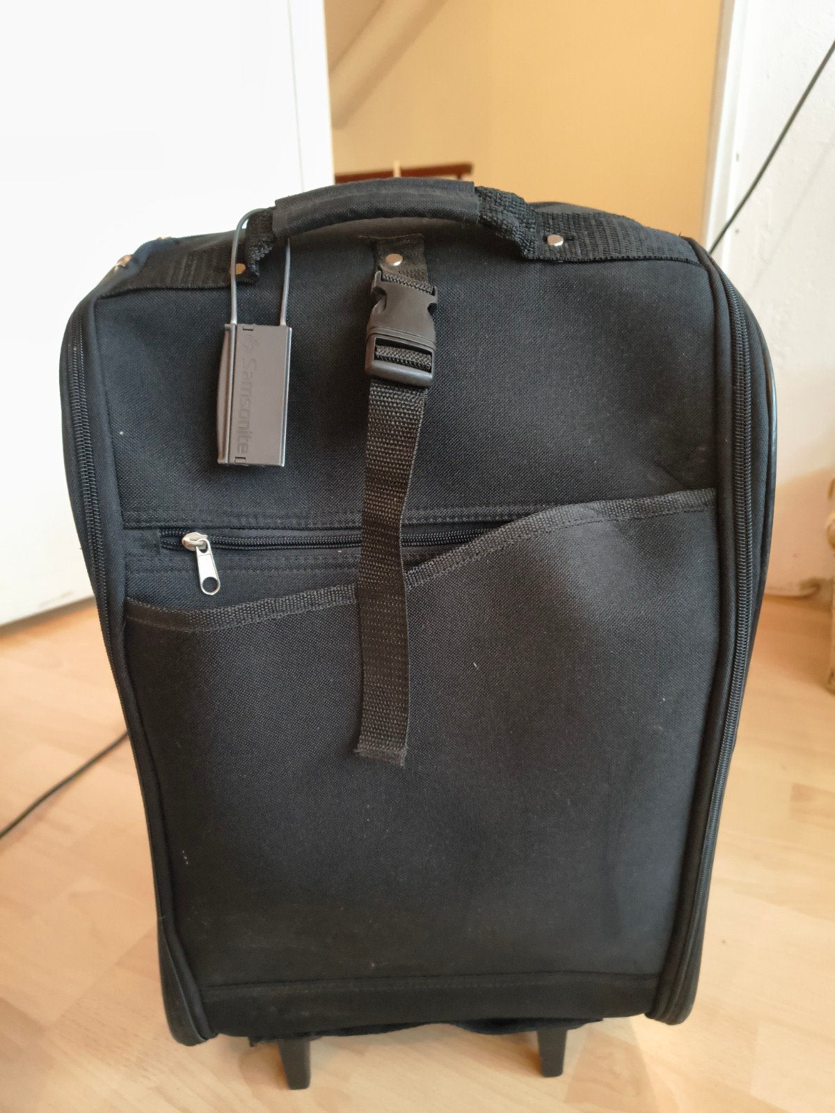 Samsonite reiskoffer met wieltjes en uitschuifbaar handgreep, Ophalen, 30 cm of meer, Gebruikt, Zwart