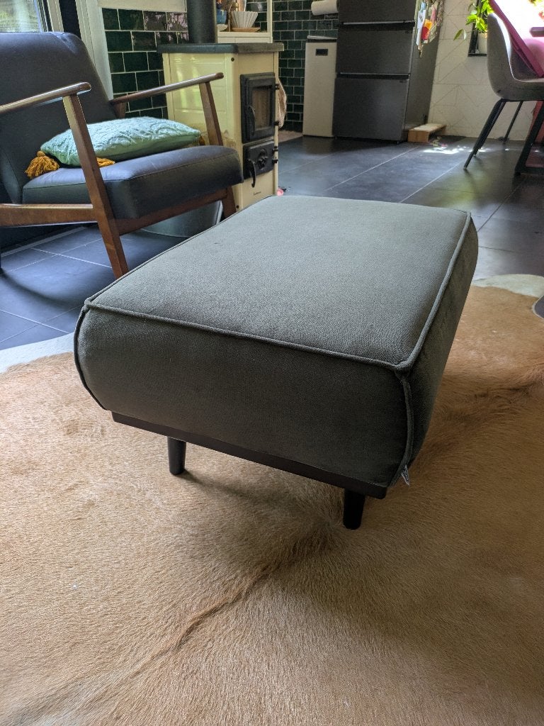 Be Pure Home hocker, Ophalen, 50 tot 75 cm, Nieuw, Velvet warm groene hocker