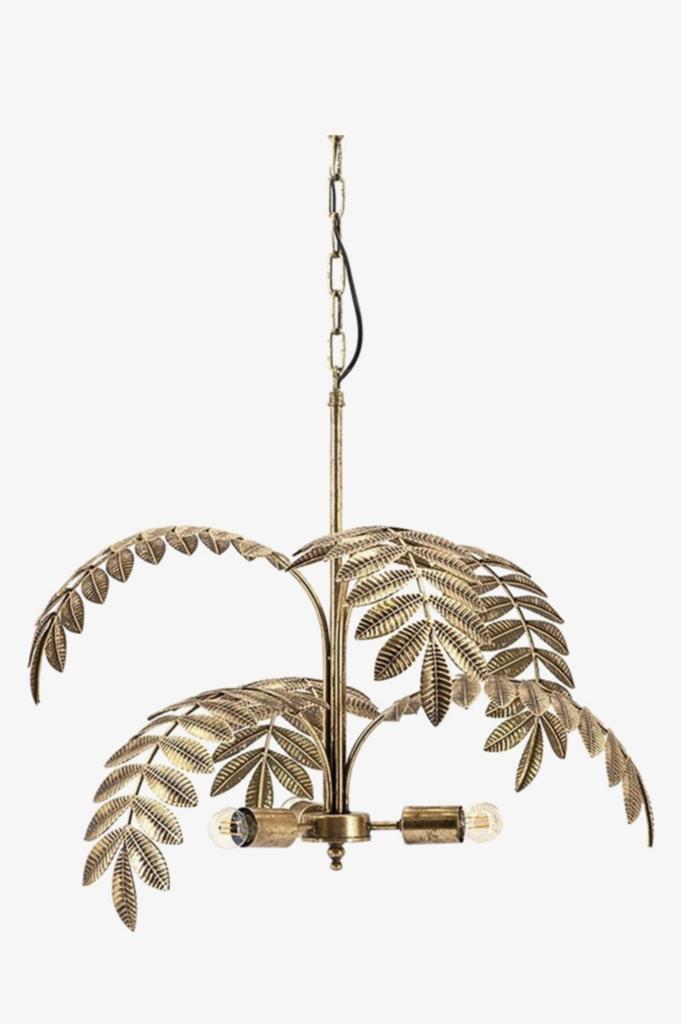 By-Boo Unbeleafable Hanglamp met Gouden Palmbladeren, Ophalen, Nieuw, Minder dan 50 cm