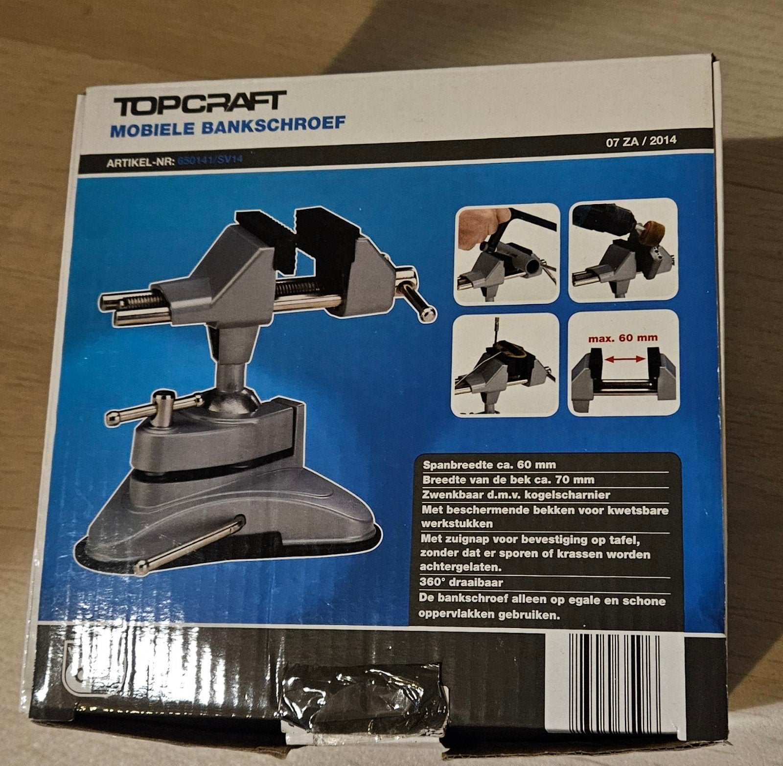 Topcraft Mobiele Bankschroef - Nieuw in Doos, Ophalen, Zo goed als nieuw, Bankschroef, Overige merken