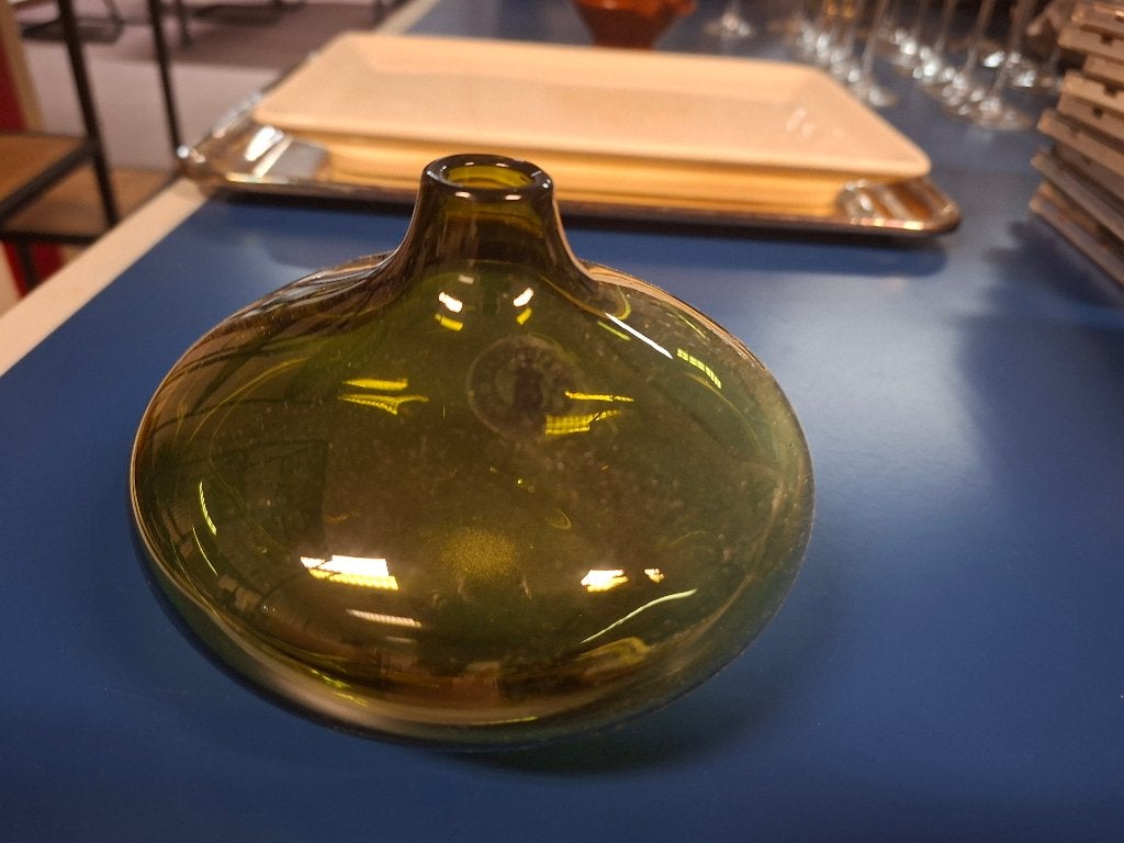 Ikea salong groene vaas, Ophalen, Zo goed als nieuw, Groen, Glas