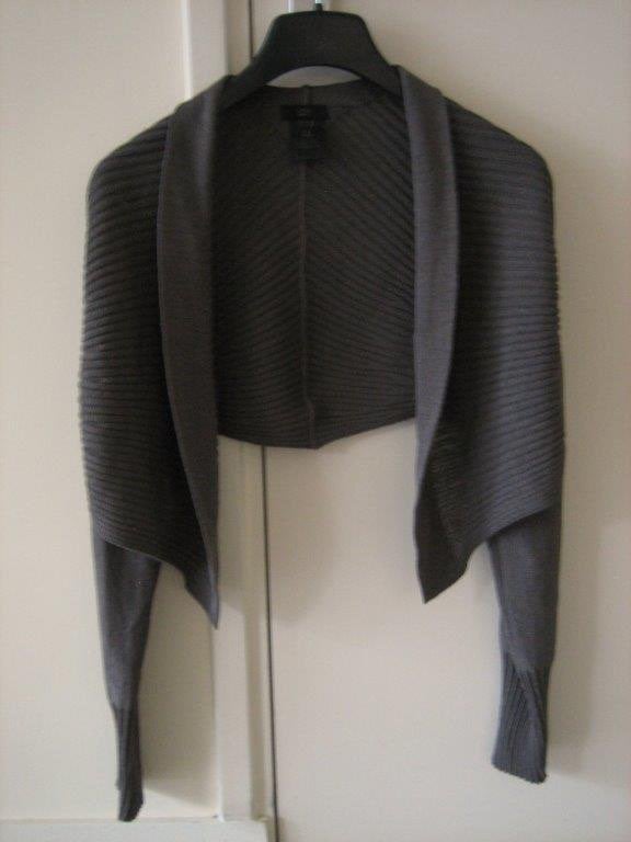 Chique verfijnd gebreid taupe bolero-vestje CREA 38 snazzeys, Maat 38/40 (M), Bruin, Verzenden, Nieuw