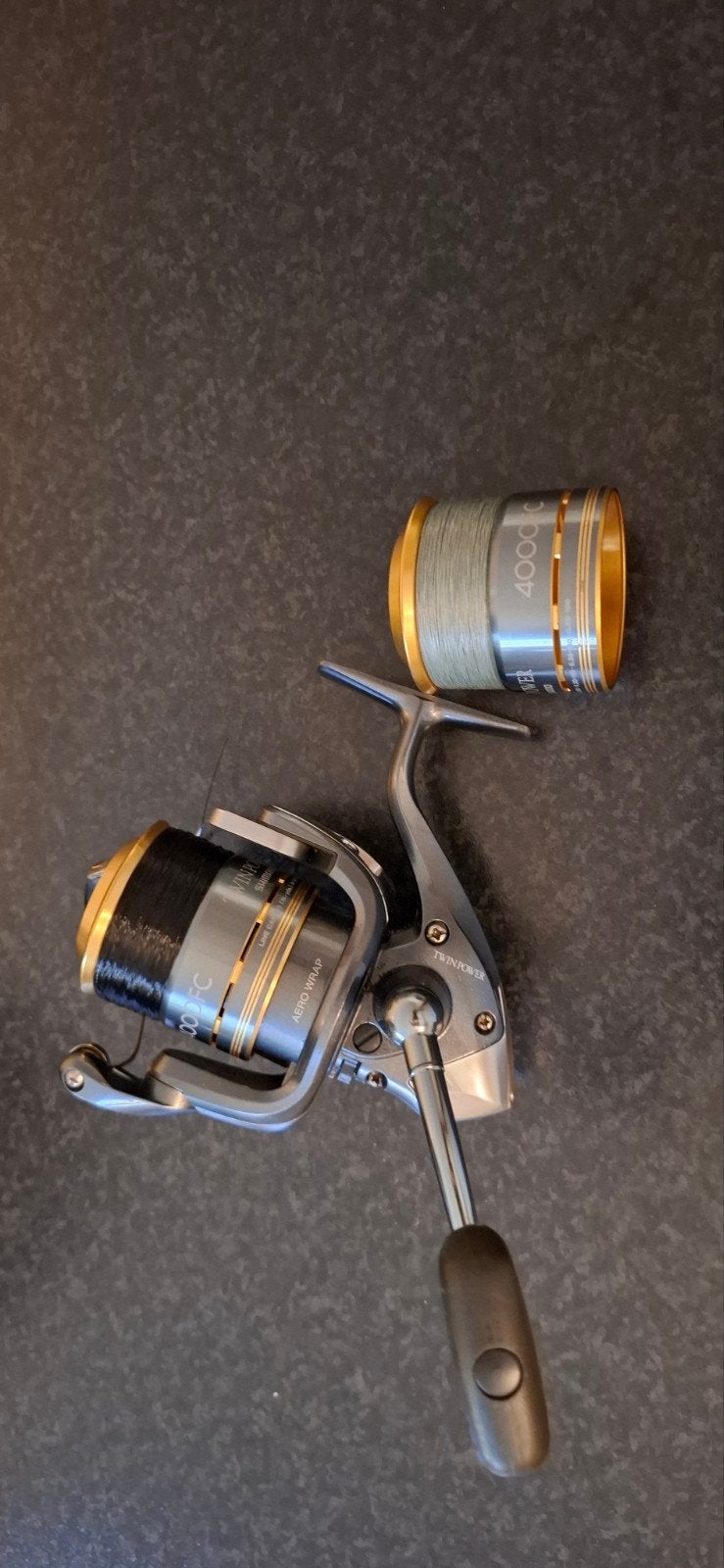 te koop shimano Twin power 4000FC, Watersport en Boten, Hengelsport | Witvissen, Ophalen of Verzenden, Zo goed als nieuw, Molen