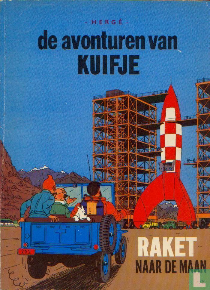 Kuifje, Aparte: Raket naar de maan en Blauwe sinaasappels, Boeken, Stripboeken, Eén stripboek, Ophalen of Verzenden, Gelezen